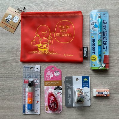 ❤Lika小舖❤現貨日本購入 史努比筆袋 鉛筆袋 拉鍊收納包 福袋