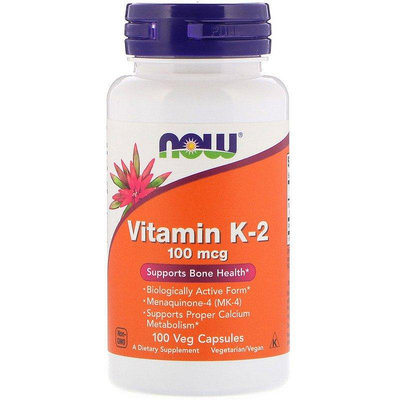 美國Now諾奧Vitamin K-2維素K2 100mcg100粒