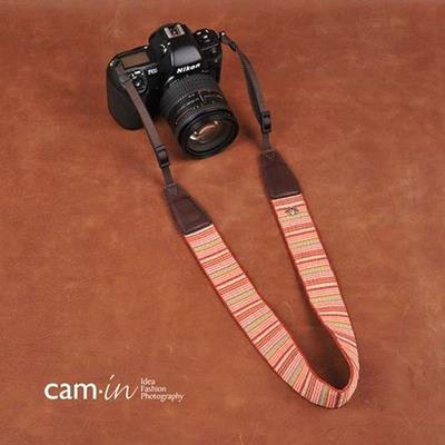 彩虹小鋪～～cam-in棉織時尚文藝個性微單單反攝像機相機背帶/肩帶c~特價