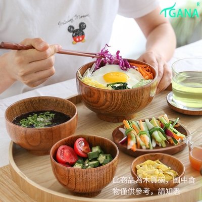【Tigana】日式酸棗木碗 泡麵碗 木製碗 木頭碗 防燙碗 沙拉木碗 焗烤碗 湯碗 飯碗 木質碗 湯麵碗 原木碗