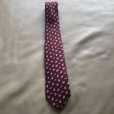 [品味人生] 保證全新正品 GUCCI 暗紅底  窄板 領帶