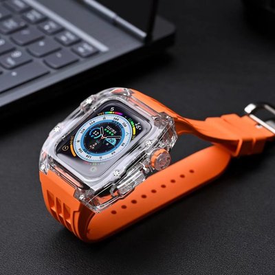 三防極限運動RM改裝錶帶+保護殼 一體設計 適用於 Apple Watch ultra 8 7 44/45/49mm
