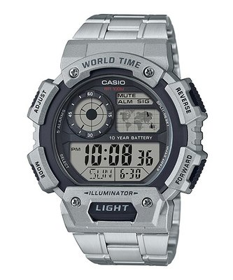 【CASIO 專賣】AE-1400WHD-1A 提供不鏽鋼錶帶材質