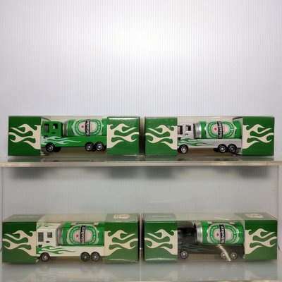 [ 三集 ] 企業公仔 海尼根 典藏貨櫃車 4台合售 長約:9公分 材質:塑膠 合金 不分售 P2