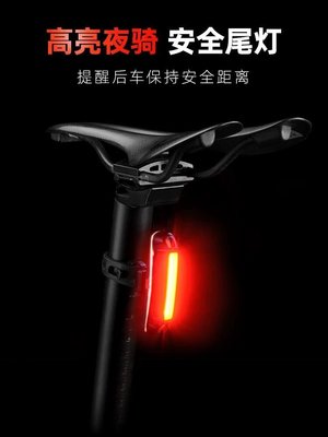 Anne Run運動服自行車騎行高亮后尾燈USB充電夜騎山地車LED警示尾燈單車騎行裝備