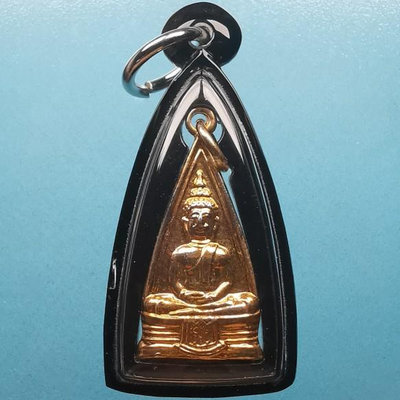泰國佛牌真品 龍婆梭通 佛歷2508年鎏金銅牌 包防水殼 泰國髮貨