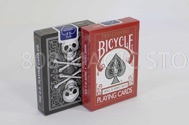 [808 MAGIC]魔術道具 Skull Bones Professional Bicycles 紅/黑