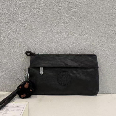 小Z代購#Kipling 猴子包 KI5562 黑色 中款 附掛繩 輕便輕量錢包 零錢包 鑰匙包 收納包 手拿包 防水