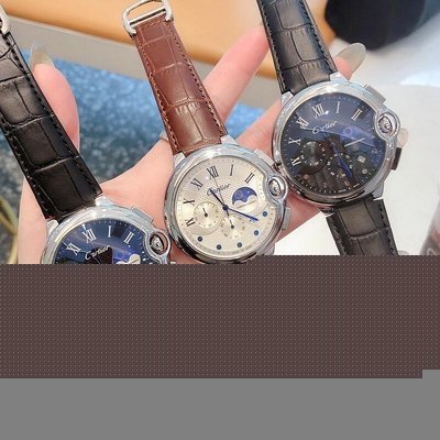 二手全新卡地亞手錶  全自動 休閒時尚男士手錶 真六針男款石英腕錶 商務男士手錶 進口石英