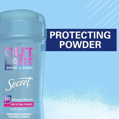 Secret 2瓶Powder 透明凝膠效期: 07/2025 美國原廠OUTLAST．體香膏 體香劑【爽身粉香】