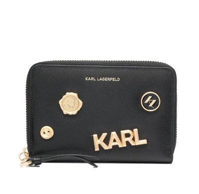 [ PS ] ❤️全新現貨 法國卡爾 Karl Lagerfeld 短款多格位 拉鍊錢包 皮夾 法式時尚 老佛爺