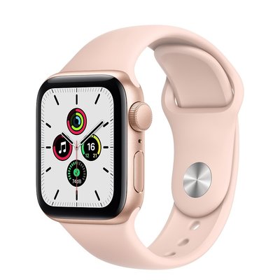 Apple Watch SE (GPS) 40mm 金色鋁金屬錶殼+粉色錶帶