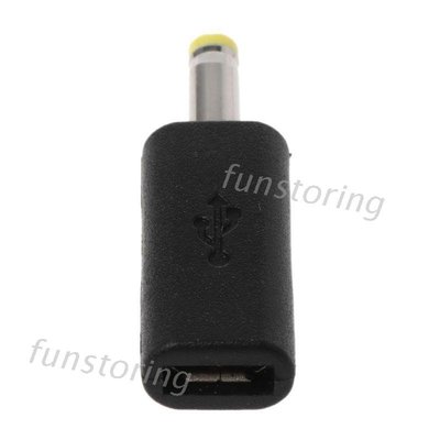 FUN 微型USB母型DC 4.0x1.7mm公插頭插座轉換器適配器充電對於索尼PSP和更