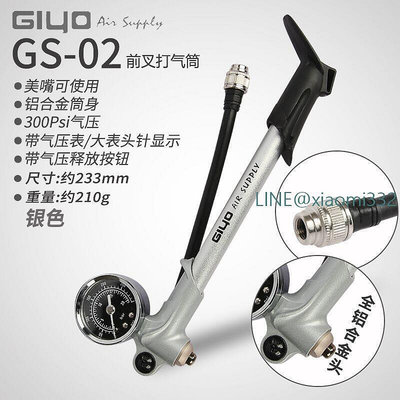 【現貨】GIYO山地車氣壓前叉打氣筒自行車后避震器高壓打氣筒騎行裝備GS02