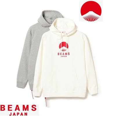 【Japan潮牌館】BEAMS JAPAN日制富士山印花圖案連帽衛衣紅繩男女秋冬款