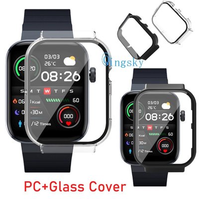 Mibro Watch T1 保護殼 Smartwatch 保護殼 Pc+鋼化玻璃屏幕保護膜保護套智能手錶保護套全覆蓋保