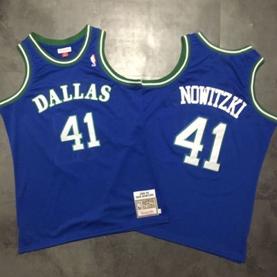 德克·諾威斯基 (Dirk Nowitzki)NBA達拉斯獨行俠小牛隊   電繡款式 新秀復古款式 球衣 41號  籃色