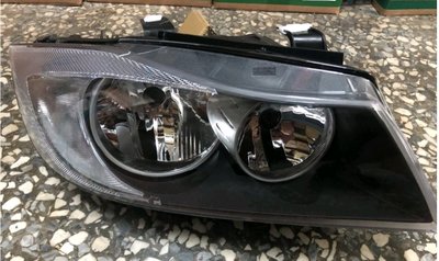 ~李A車燈~全新品 寶馬 BMW E90 06-08年 原廠型燻黑大燈 無馬達款