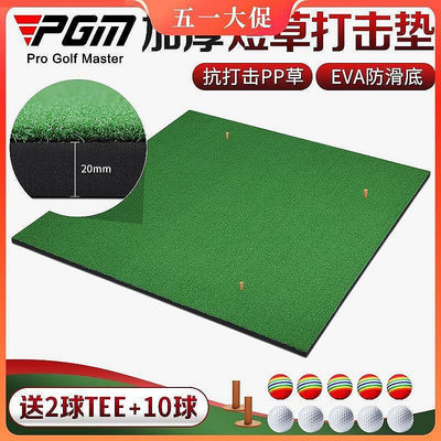PGM 送球!室內高爾夫球打擊墊 加厚練習墊 家庭練習網揮桿練習器~高爾夫