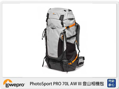 ☆閃新☆Lowepro 羅普 PhotoSport PRO 70L AW III 登山 相機包 S-M (公司貨)