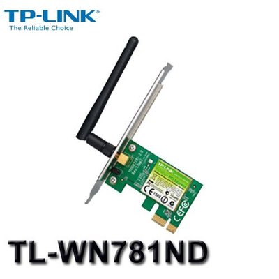 【MR3C】含稅附發票 TP-Link TL-WN781ND PCI E 無線網路卡