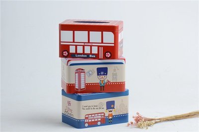 Boo zakka 生活雜貨 英倫風 面紙盒 巴士 英國騎兵 電話亭 鐵面紙盒 NS3B1