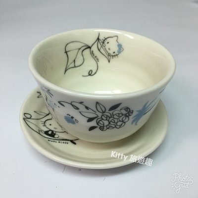 [Kitty 旅遊趣] Hello Kitty 日本製茶杯組 凱蒂貓 亞洲風 咖啡杯盤組 日式茶杯 禮物 有兩色