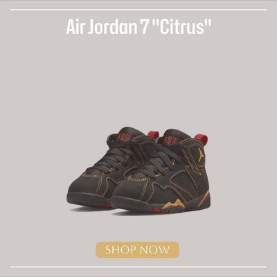 童鞋 Air Jordan 7 喬丹7代 男童_女童_復古_籃球鞋_黑色