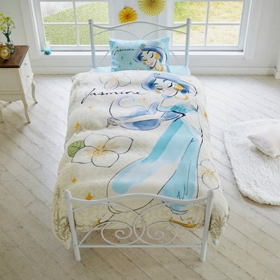 日本代購 迪士尼 disney 公主系列 新上市 阿拉丁神燈 Jasmine 茉莉公主 單人床包 三件組 床單 枕頭套