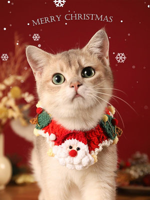 廠家出貨貓咪衣服圣誕冬季保暖冬天寵物可愛狗狗裝扮貓貓小貓秋冬圍脖圍巾