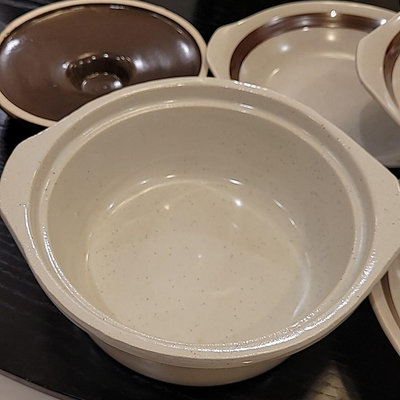 【二手】日本中古vintage 復古芝麻釉雙耳陶盤300 砂鍋696 回流瓷器 茶杯 咖啡杯【禪靜院】-6645