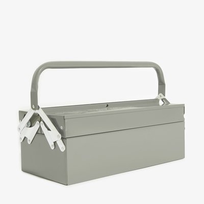 【丹麥House Doctor】軍綠色 鋼製兩層式工具箱 雙層工具箱 金屬手提工具箱 鋼製工具箱 工具收納箱 工具盒鐵盒