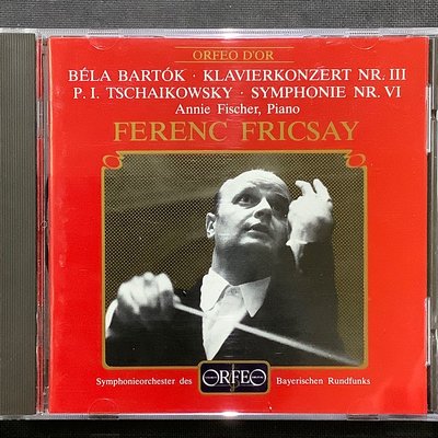 Tchaikovsky柴可夫斯基/第六號交響曲「悲愴」&amp; Bartok巴爾托克/第三號鋼琴協奏曲 Fricsay弗列克賽/指揮 費雪/鋼琴 舊版西德版無ifp