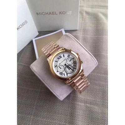 Michael Kors MK5929 玫瑰金三眼計時腕錶 MK全新正品手錶