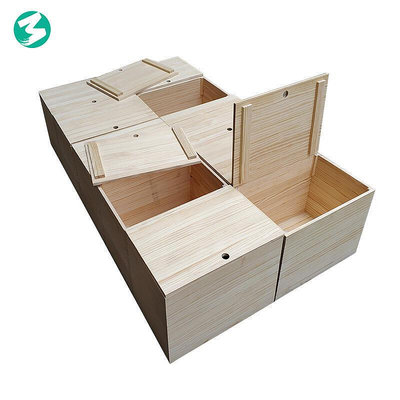 廠家出貨向日葵優品木箱儲物箱收納箱可坐凳多功能實木箱子拼床榻榻米盒子整理箱定制2556