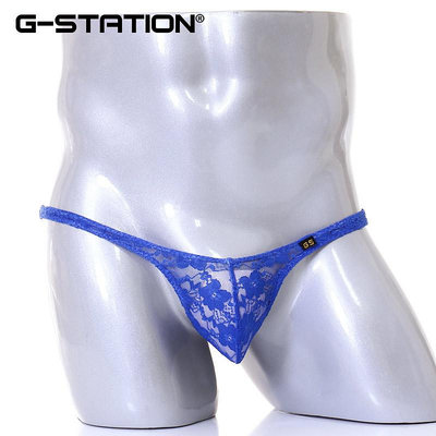 G-station日產GS系列男士三角褲微彈雷斯性感透明面料低腰內褲男