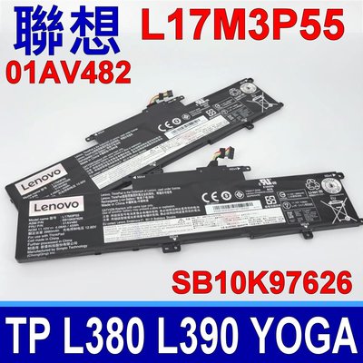 LENOVO L17M3P55 原廠電池 ThinkPad L380 L390 01AV482 SB10K97626