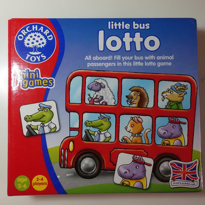 中古良品 小公車樂透遊戲little bus lotto英國Orchard Toys益智桌遊 適3-6歲康軒代理