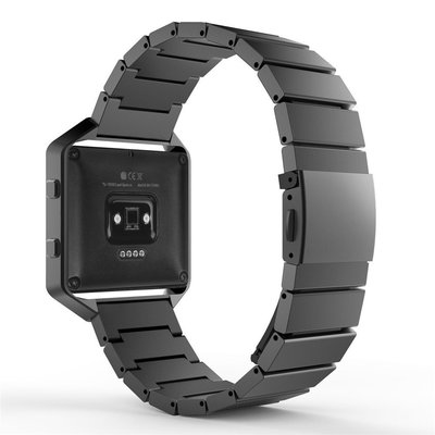 23mm通用快拆錶帶金屬不鏽鋼錶帶適用於Fitbit Blaze智慧手表Blaze男女通用錶帶