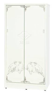 【TC90-06】塑鋼雙拉門衣櫥(DIY) #90CD06(門板無刻花紋) (南亞塑鋼)