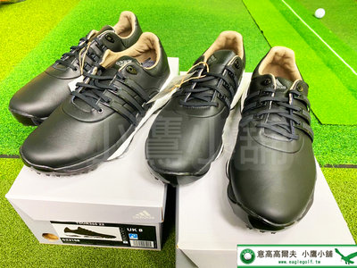 [小鷹小舖] Adidas Golf TOUR360 22 高爾夫球鞋 男仕 有釘 GZ3158 增強舒適度 黑色