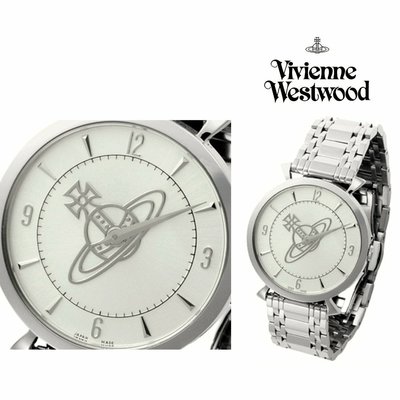 Vivienne Westwood ►經典土星ORB (銀色×米白色) 手錶 中性錶｜100%全新正品｜日本限定!