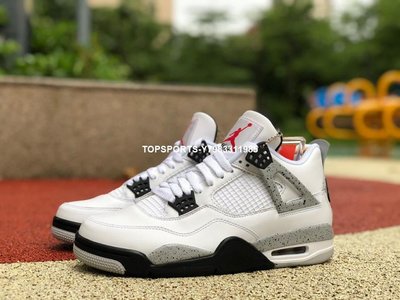 Air Jordan 4 White Cement AJ4 白水泥 白黑 耐磨 籃球鞋840606-192