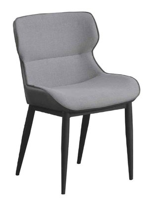 【風禾家具】QA-179-8@MGW灰色造型皮餐椅【台中市區免運送到家】 洽談椅 造型椅 休閒椅 書椅 金屬腳座 傢俱