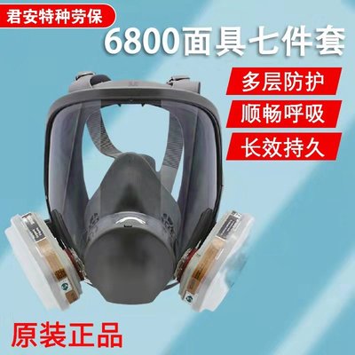 3M6800/6900防毒 工業粉塵 化工廠 有毒異味氣體逃生防火面罩面具滿額免運