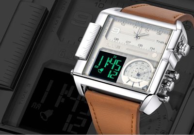 【上品鐘錶】經典熱賣款 時刻美SKMEI類復古風 30米生活防水 方形大錶盤石英機芯錶 (#1391/#611)