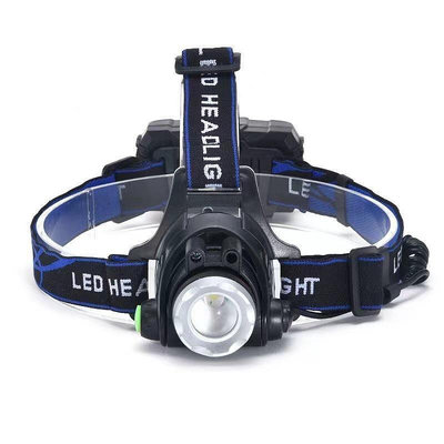 BEAR戶外聯盟跨境L2鋁合金頭燈 防水LED強光伸縮變焦頭燈 USB戶外感應礦燈手電