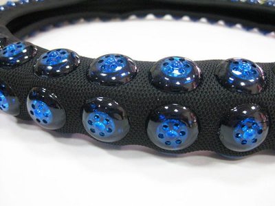㊝ GO-FINE 夠好 ㊝ 圓珠3D立體設計 3.5L號 按摩方向盤皮套 開運方向盤 止滑透氣 藍/紅/綠