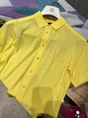LOEWE 檸檬黃系帶T恤