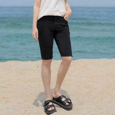 Bellee正韓  腰鬆緊彈性牛仔馬褲 (2色) S-XL 【0607-57】